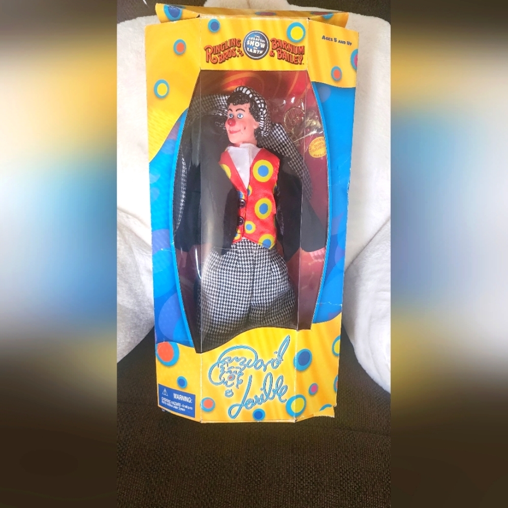 Ringling Bros & Barnum & Bailey Circus David Larible Clown Doll Original Box
